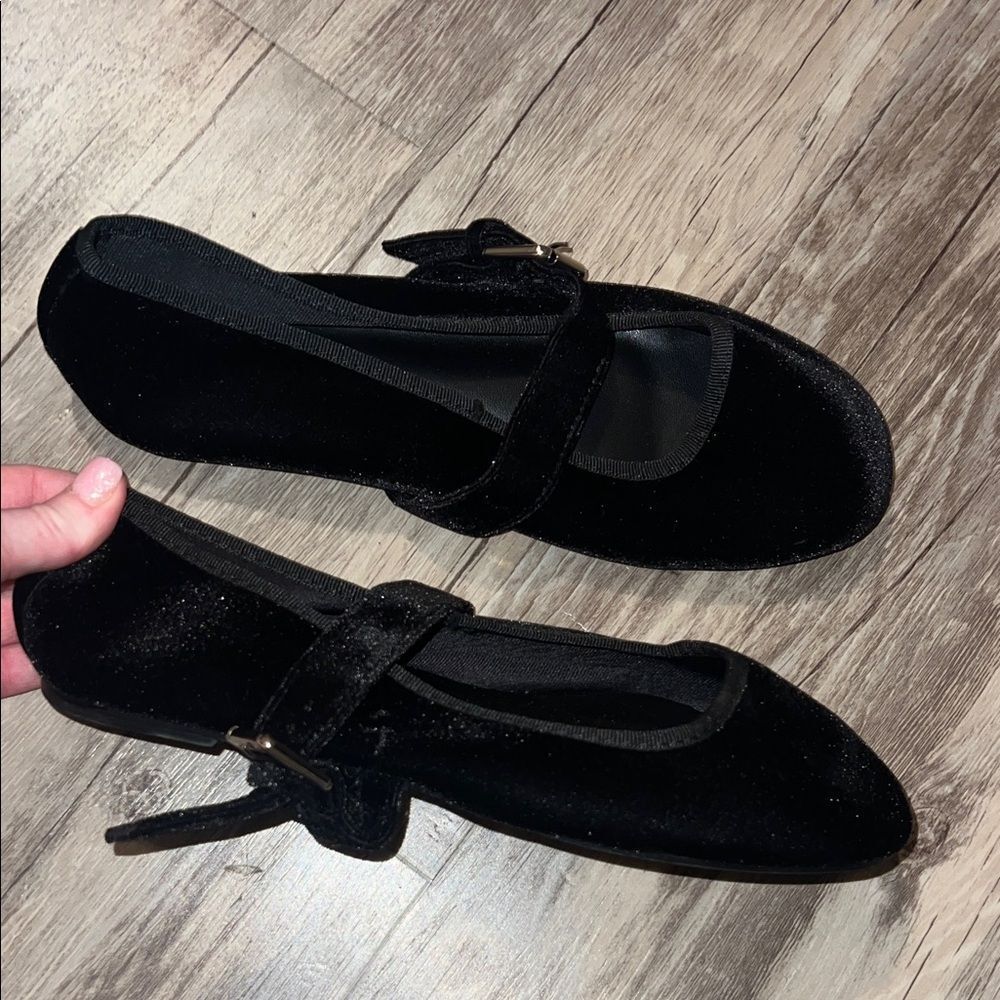 ASOS Black Velvet Flats